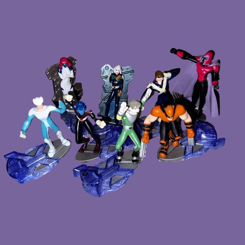 Lot of 8 2001 X Man Burger King Kids Meal Figures Toys 3-4"